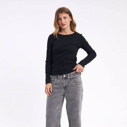 Remera Ml Rusty Essentials Fitted Ls Tee Black