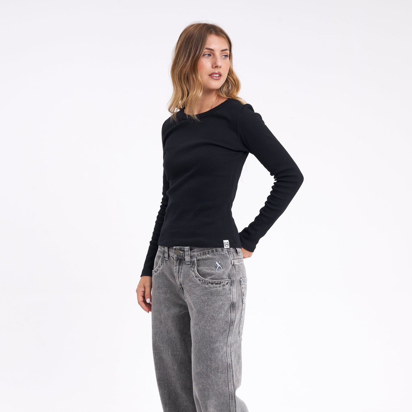 Remera Ml Rusty Essentials Fitted Ls Tee Black