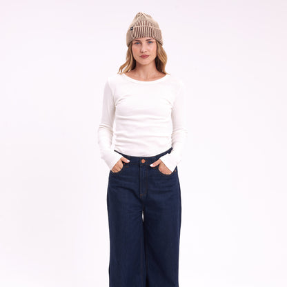 Remera Ml Rusty Essentials Fitted Ls Tee Off White