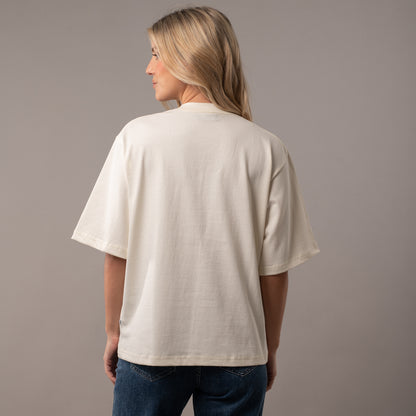 Remera Rusty Essentials Crop Boxy Fit Ld White