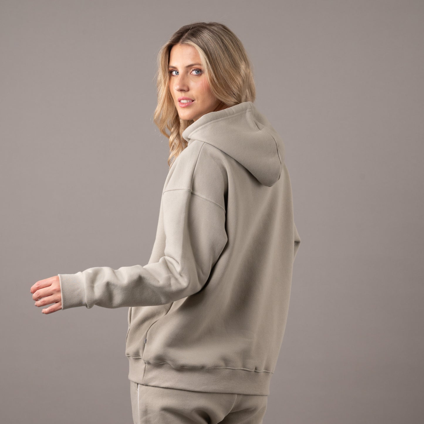 Canguro Rusty Essentials Oversize Hood Ld Abbey Stone