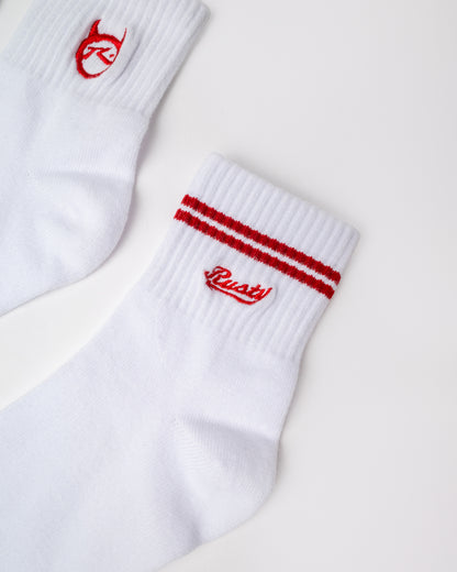 Medias Rusty Fancy Day Crew 3-Sock Pack* White