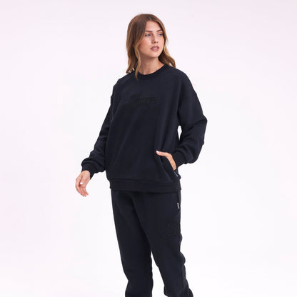 Buzo Rusty Feel Essentials Relaxed Crew Ld Black