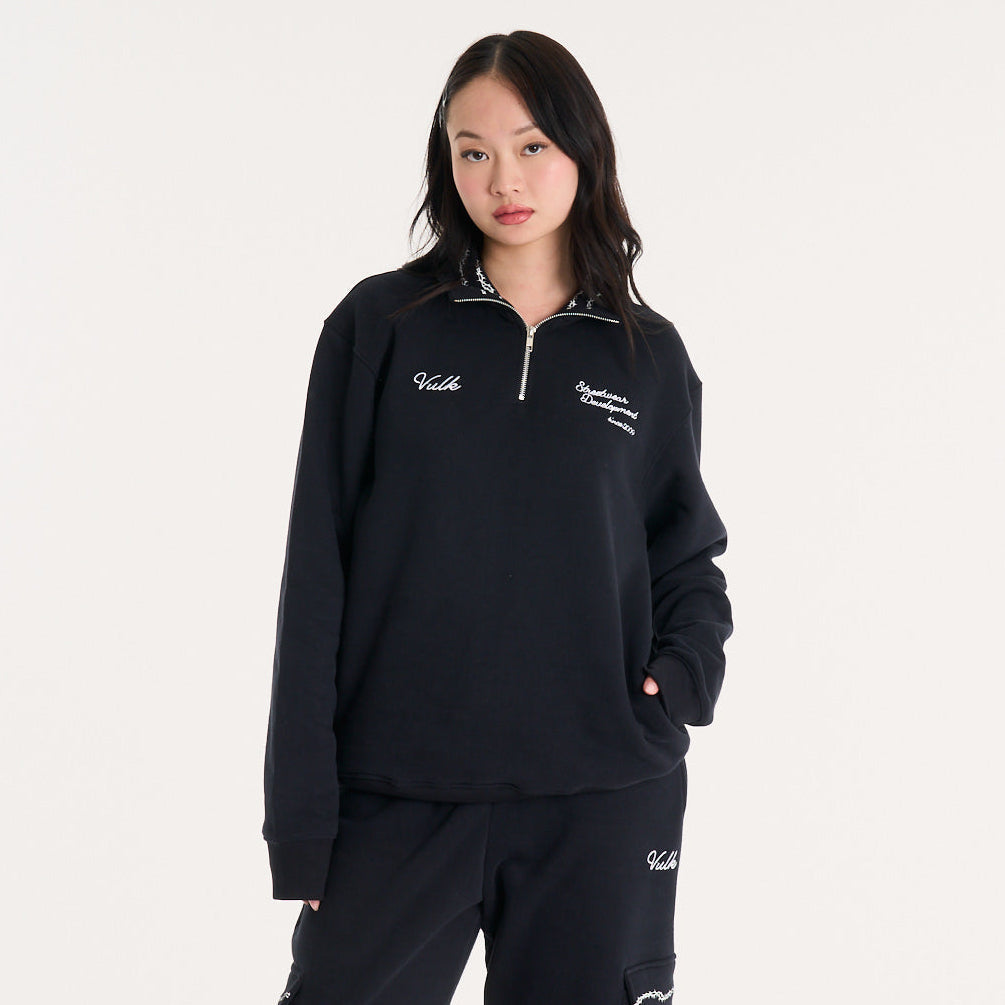 Buzo Vulk Felix Half Zip Black