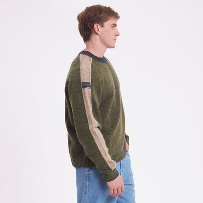 Sweater Rusty Fishermans Boxy Knitted Crew Shadow Army