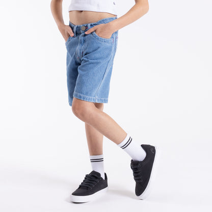 Bermuda Rusty Flip Girl Wide Denim Jort Girls Blue