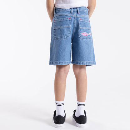 Bermuda Rusty Flip Girl Wide Denim Jort Girls Blue