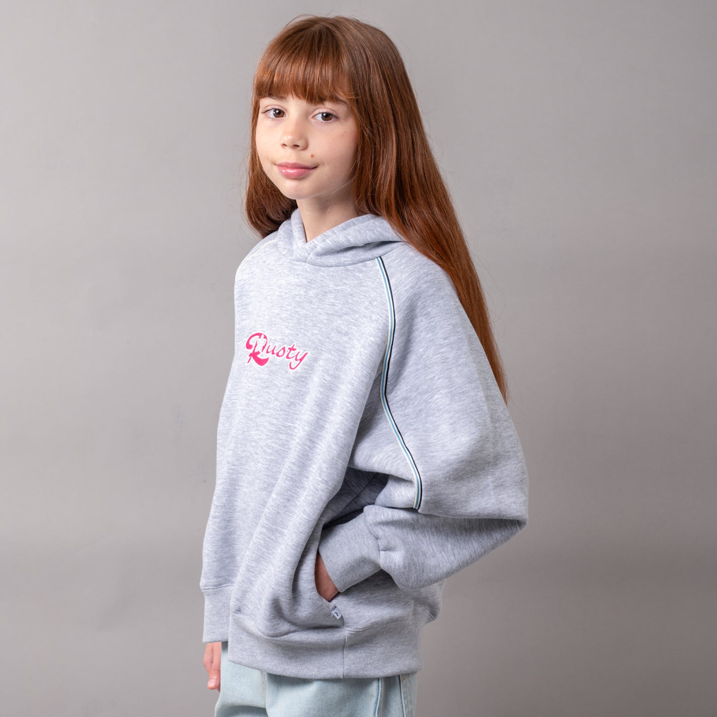 Canguro Rusty Flip Hood Girls Grey Marle