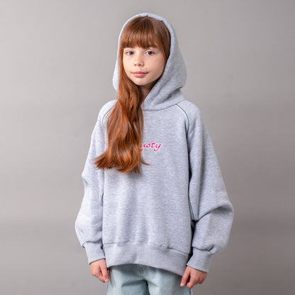 Canguro Rusty Flip Hood Girls Grey Marle
