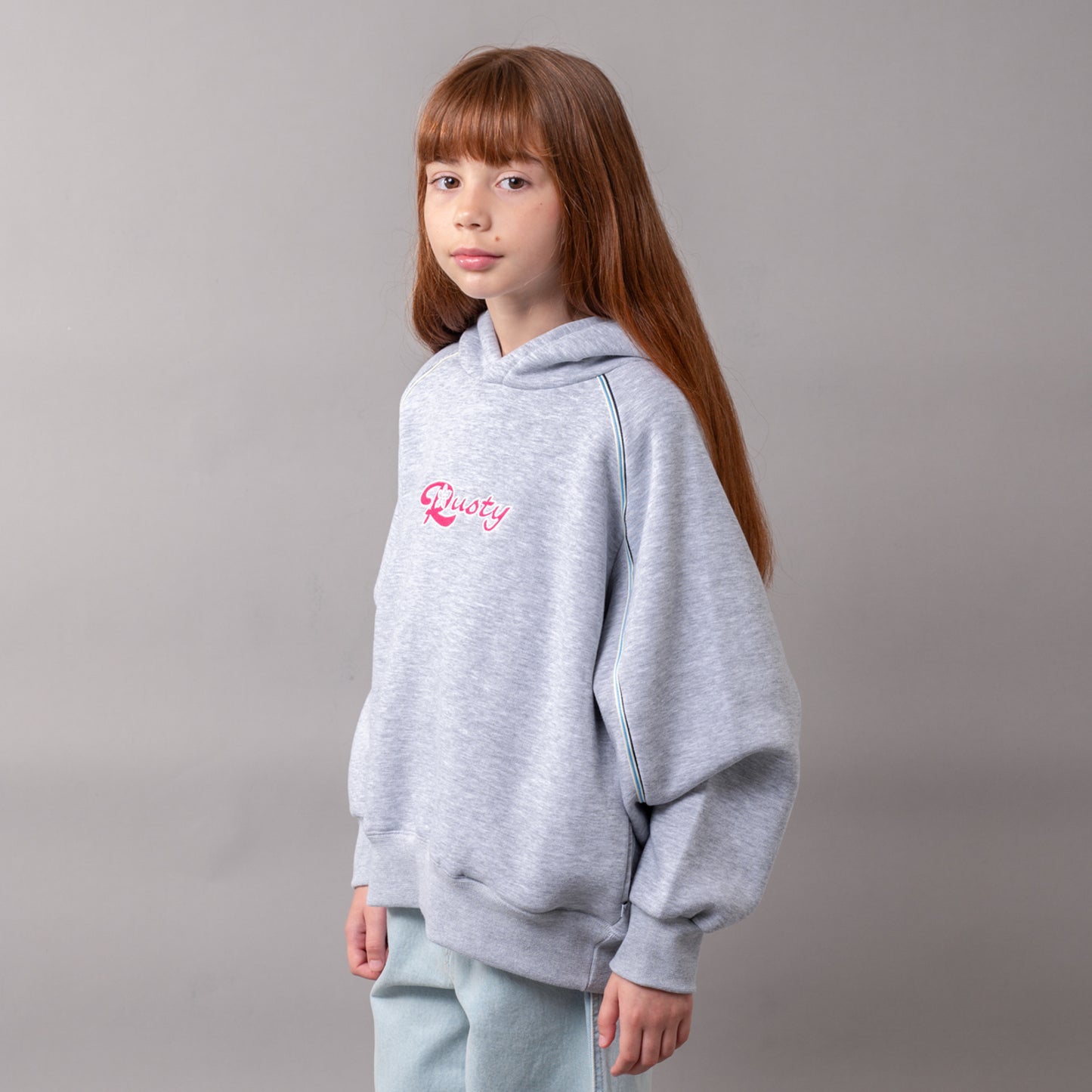Canguro Rusty Flip Hood Girls Grey Marle