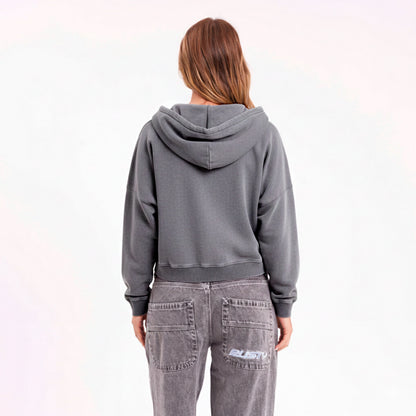 Campera Canguro Rusty Frankston Ziphood Ld Dark Grey