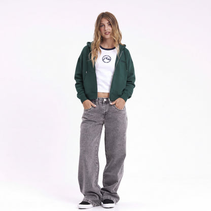 Campera Canguro Rusty Frankston Ziphood Ld Green Deep