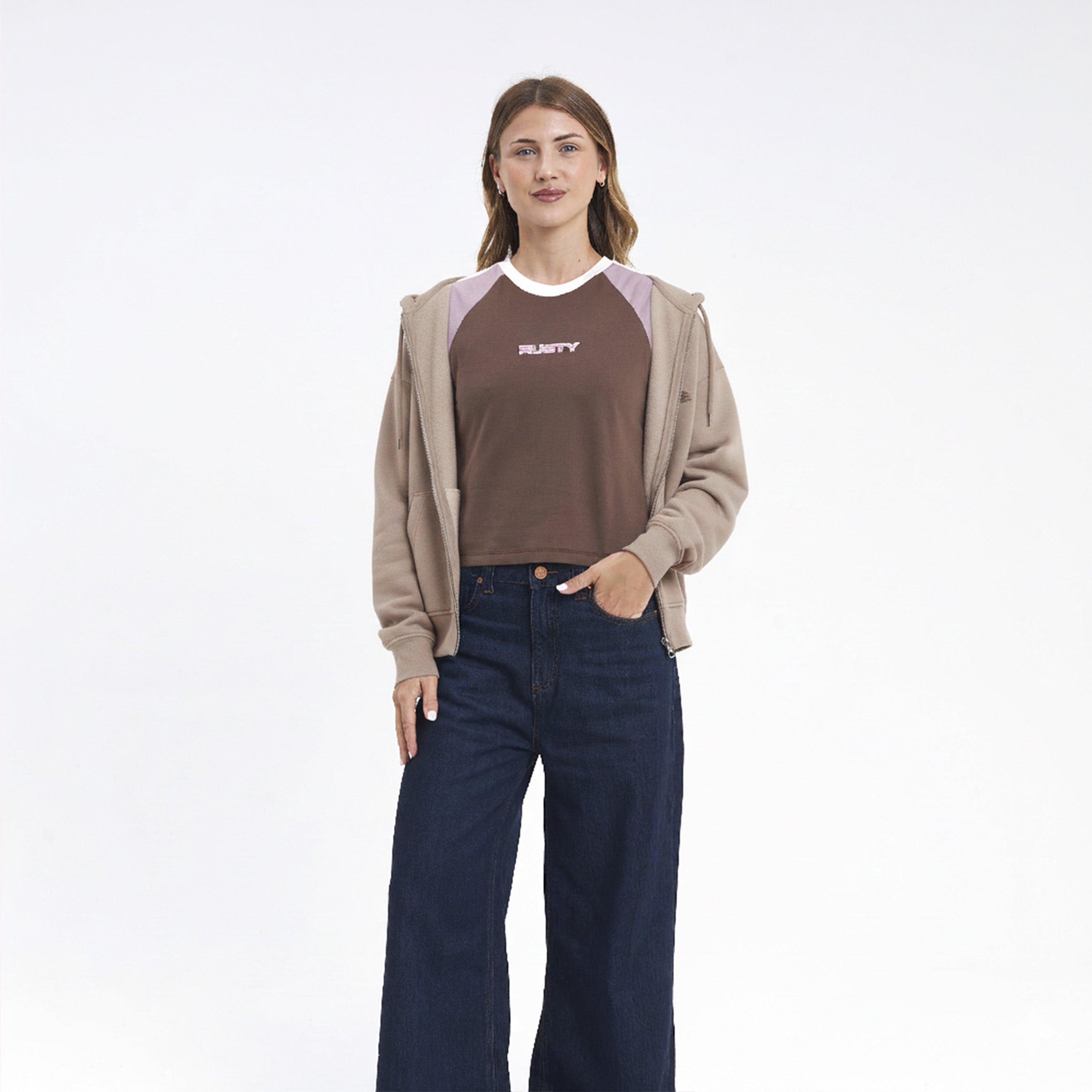 Campera Canguro Rusty Frankston Ziphood Ld Taupe