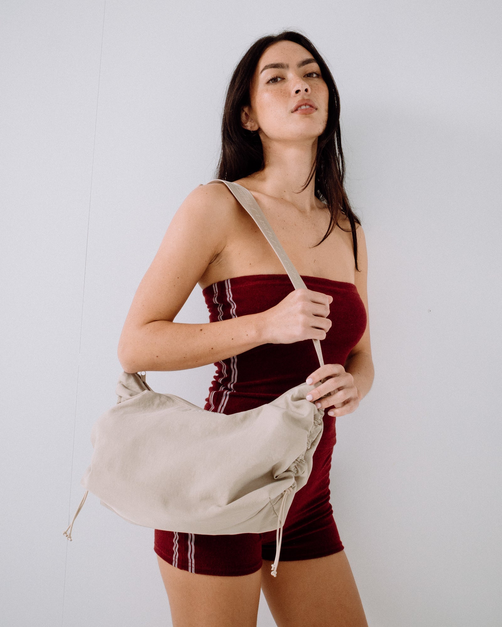 Cartera Rusty Free Fall Nylon Sling Bag Oatmeal