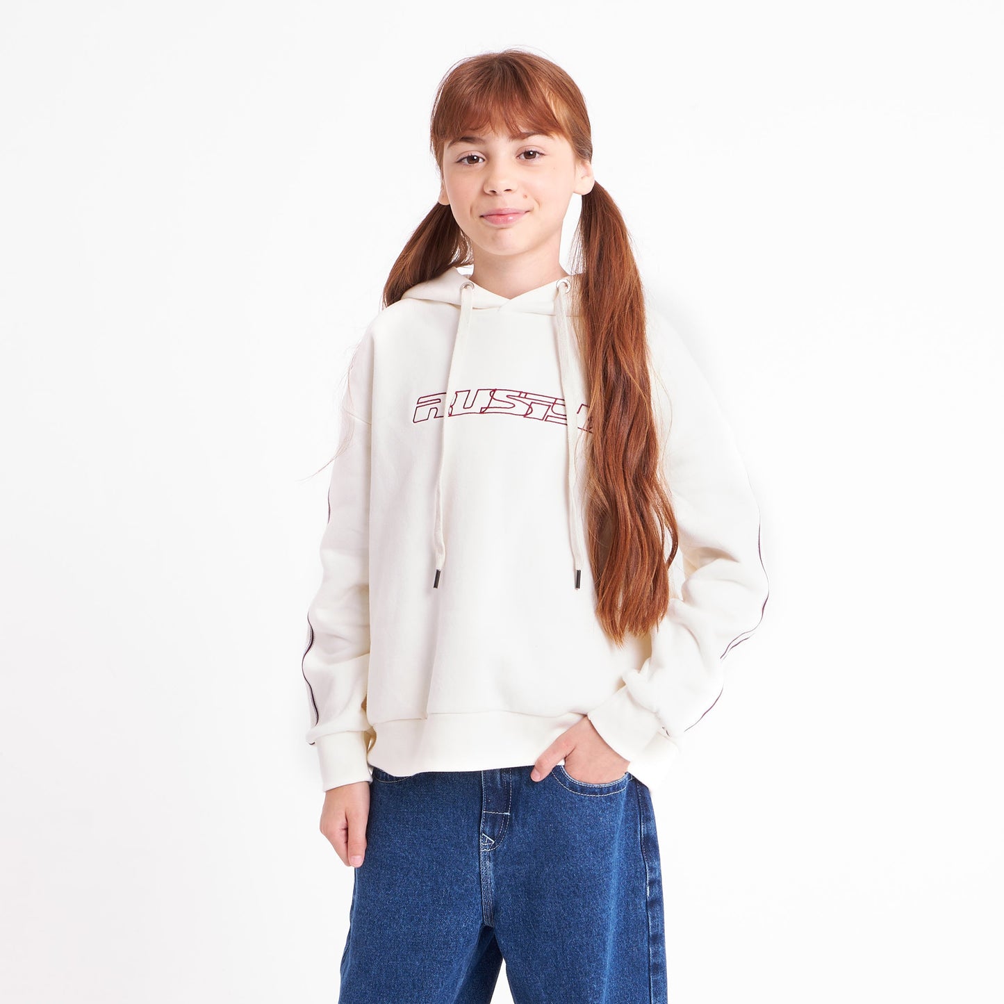 Canguro Rusty Girls Team Varsity Hood Girls Egret