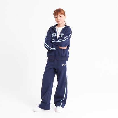 Campera Canguro Rusty Girls Team Varsity Zip Through Hood Navy