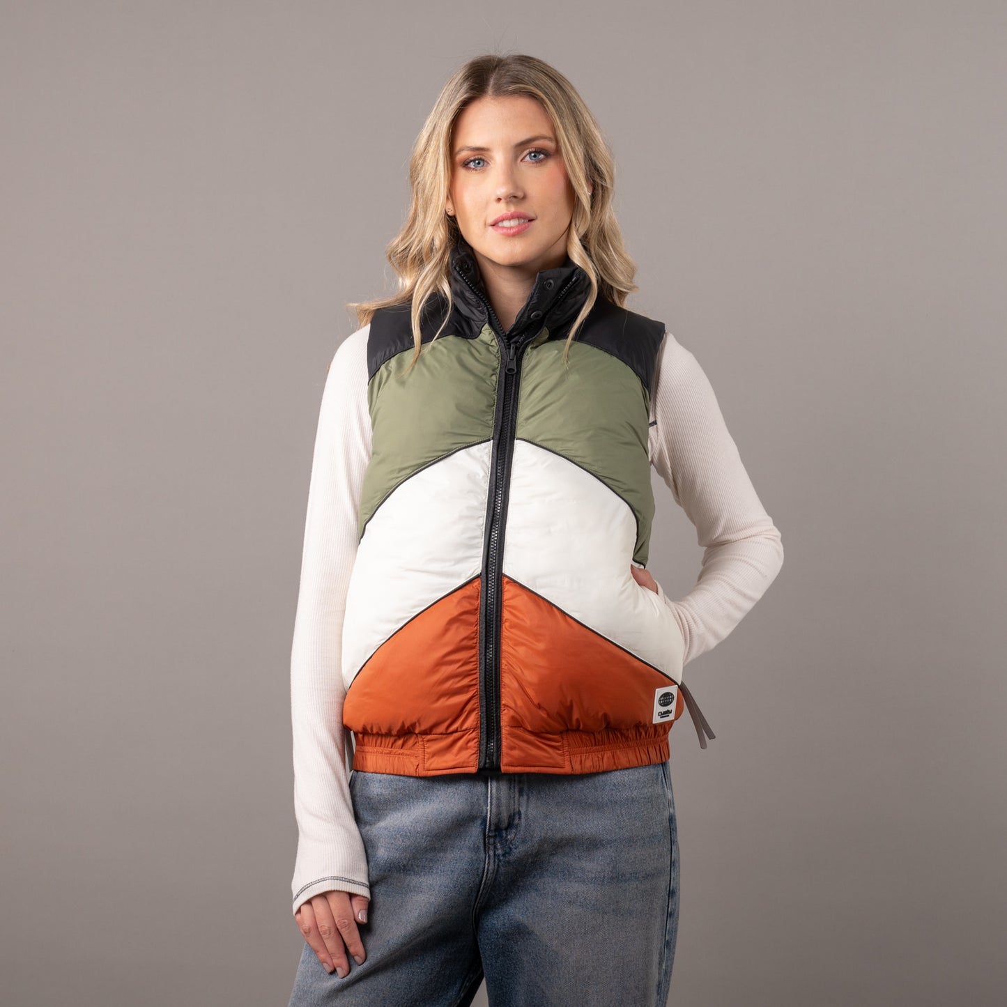 Chaleco Rusty Glow Puffer Vest Ld Black