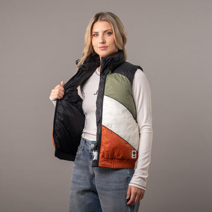 Chaleco Rusty Glow Puffer Vest Ld Black