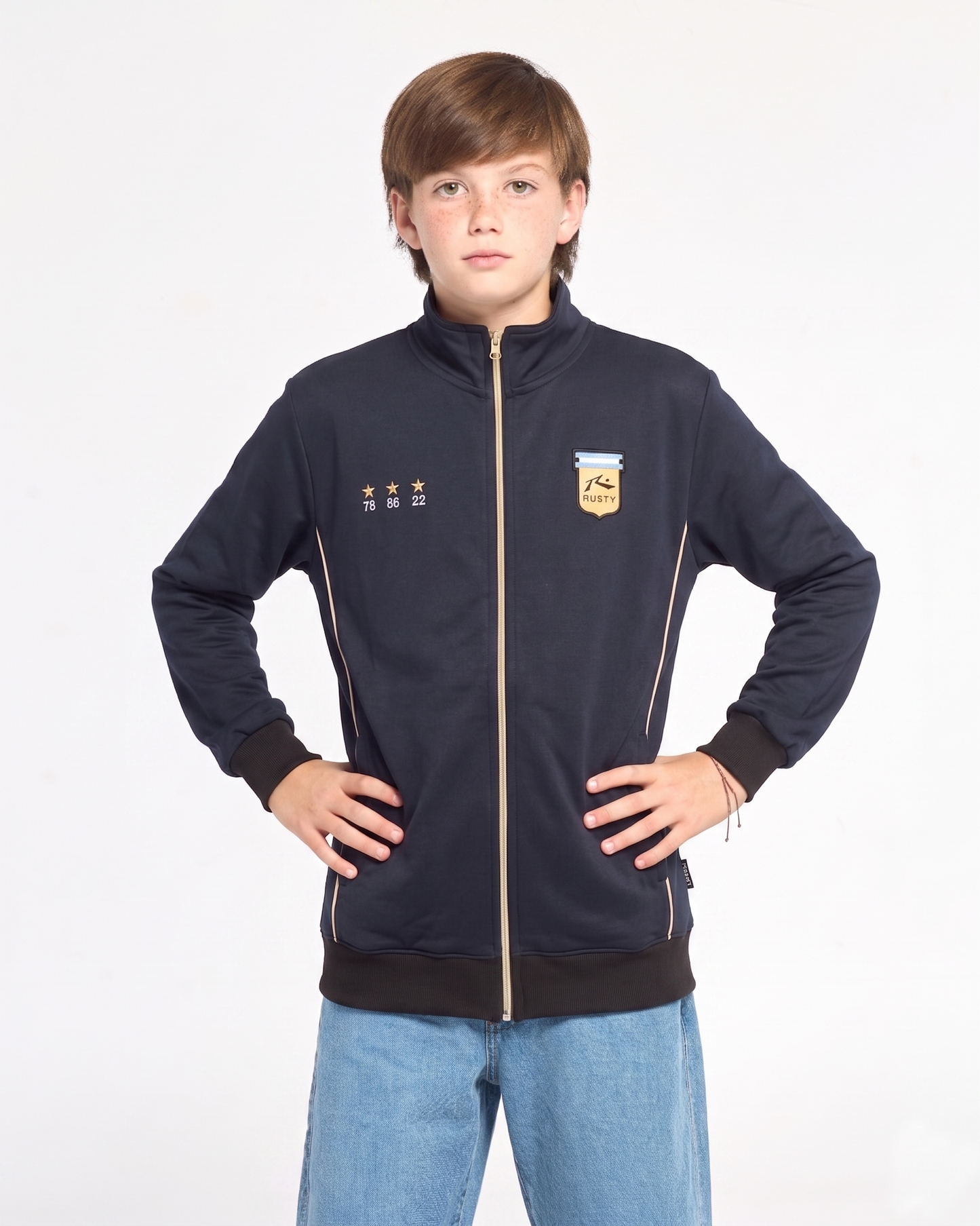 Campera Canguro Rusty Sean Eternos Zh Jr Negro