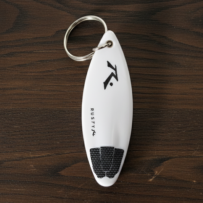 Llavero Rusty Surf Bottle Opener Keychain White