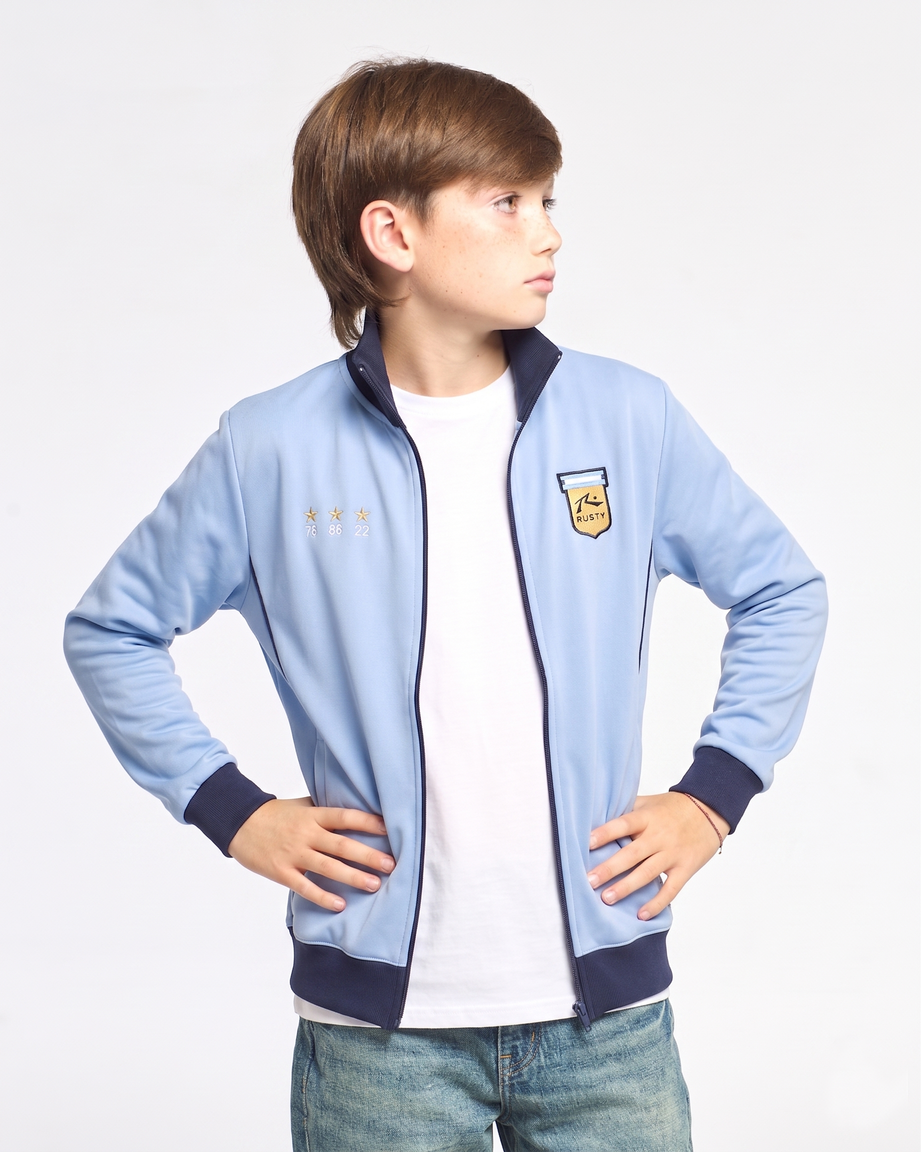 Campera Canguro Rusty Sean Eternos Zh Jr Celeste