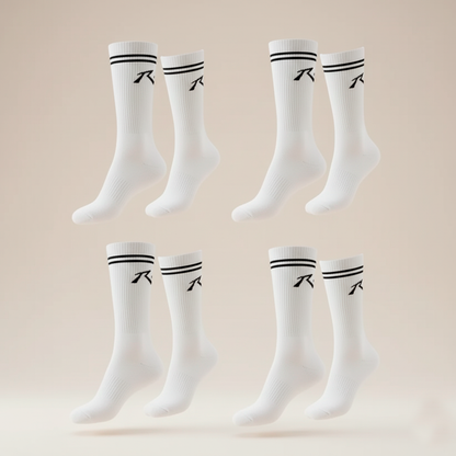 Medias Rusty Comp Mid Calf 4-Sock Pack White 1