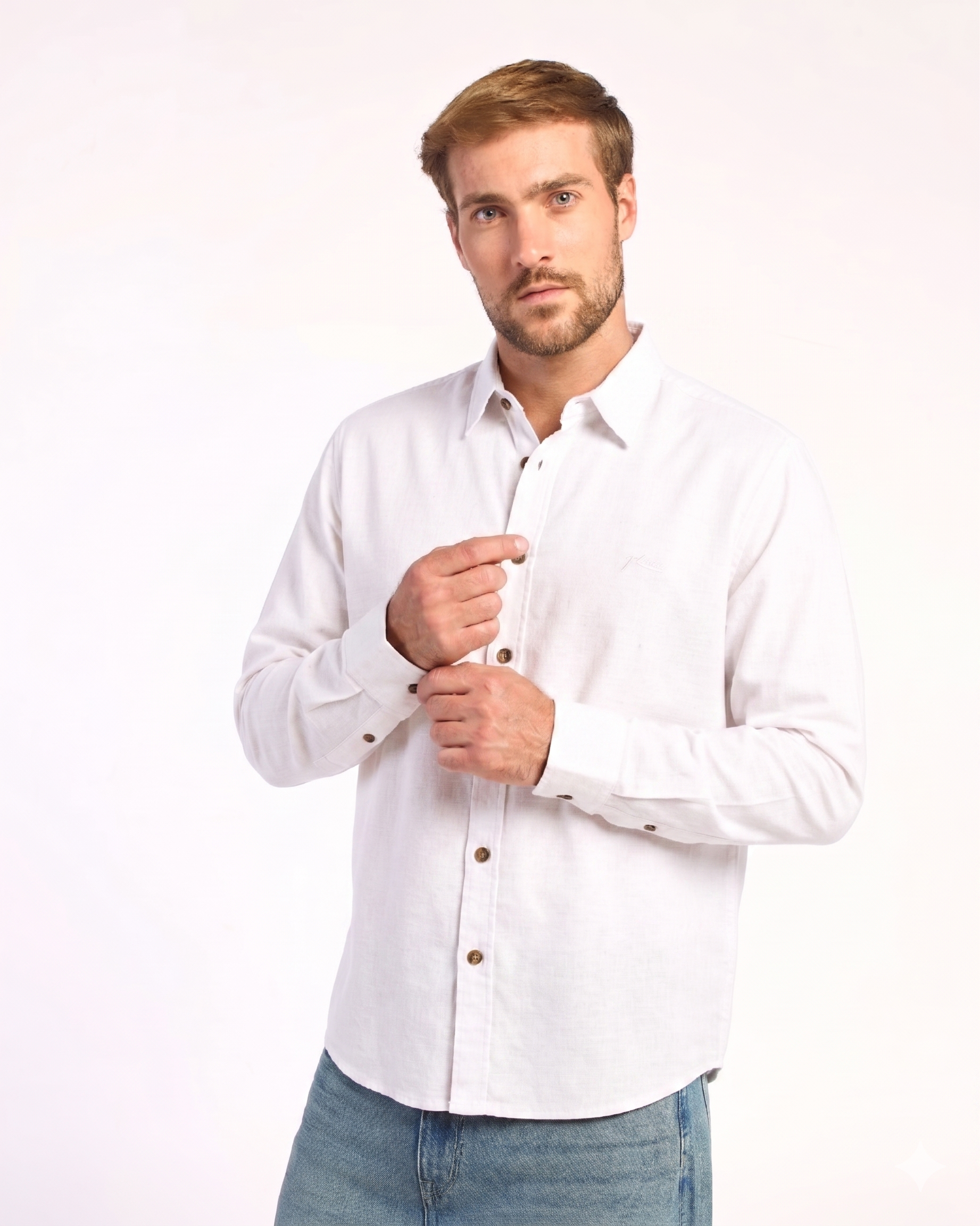Camisa Ml Rusty Overtone Ls 2 Shirt Off White