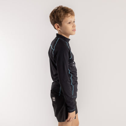 Rashie Rusty Gnaraloo Long Sleeve Surf Top Boys Black