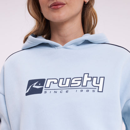 Canguro Rusty Hailstone Oversized Hooded Fleece Retro Blue