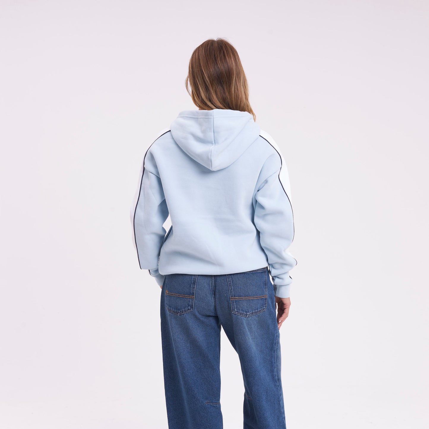Canguro Rusty Hailstone Oversized Hooded Fleece Retro Blue