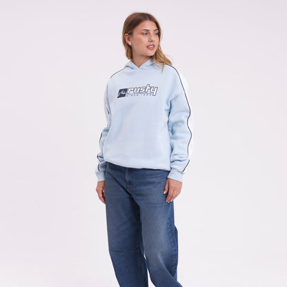 Canguro Rusty Hailstone Oversized Hooded Fleece Retro Blue