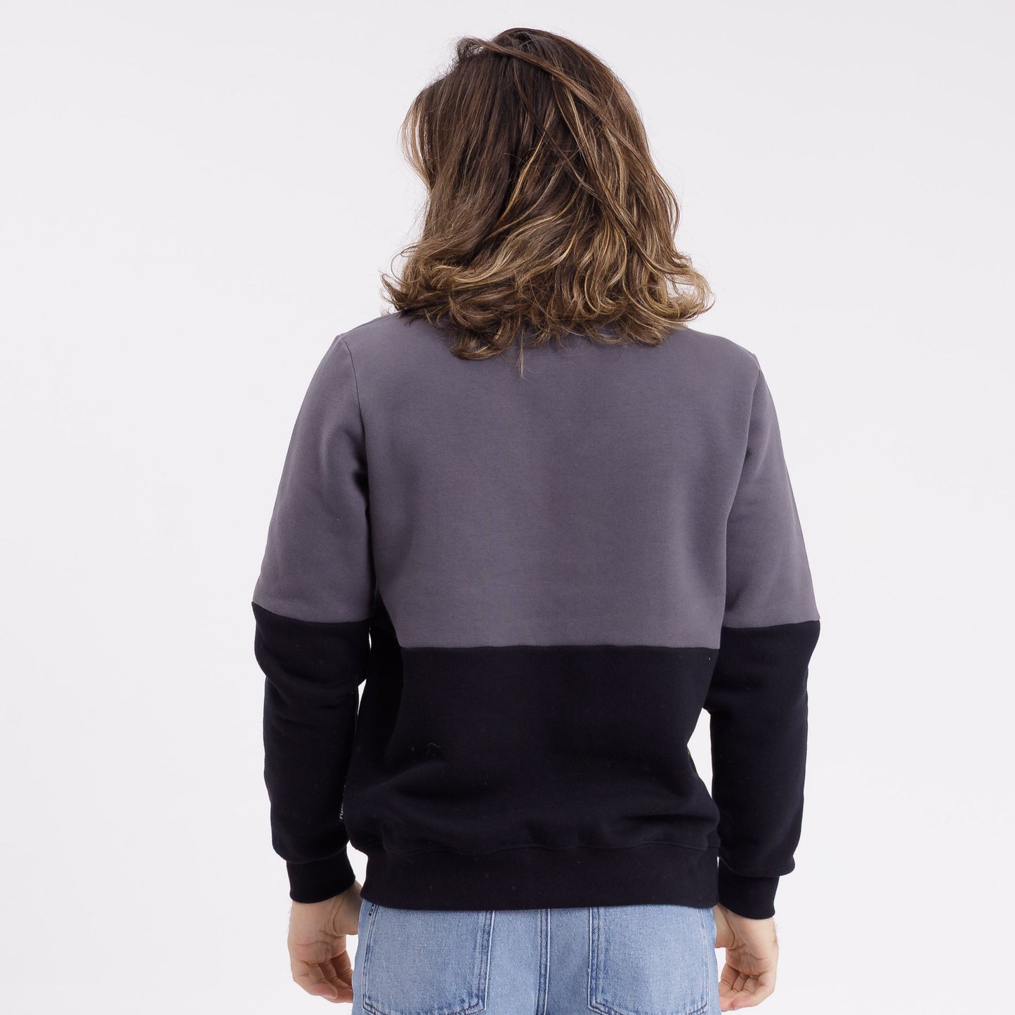 Buzo Rusty Halfieng Crew Black/Grey