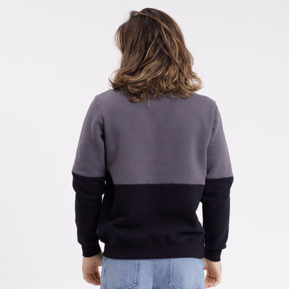 Buzo Rusty Halfieng Crew Black/Grey
