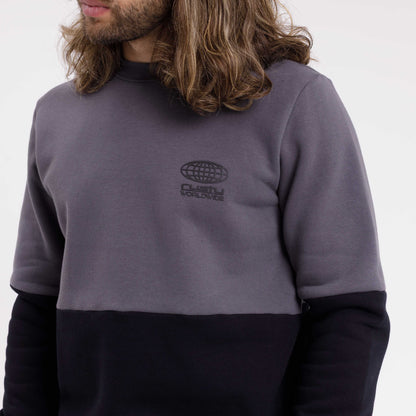 Buzo Rusty Halfieng Crew Black/Grey