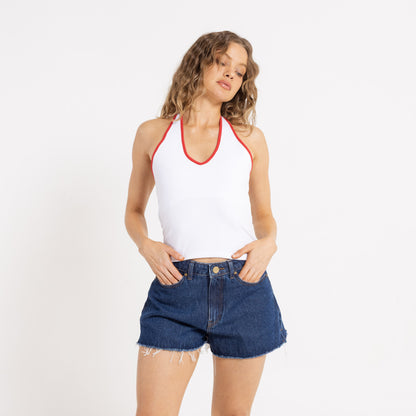 Fashion Top Rusty Halley Halter Top Ld Off White