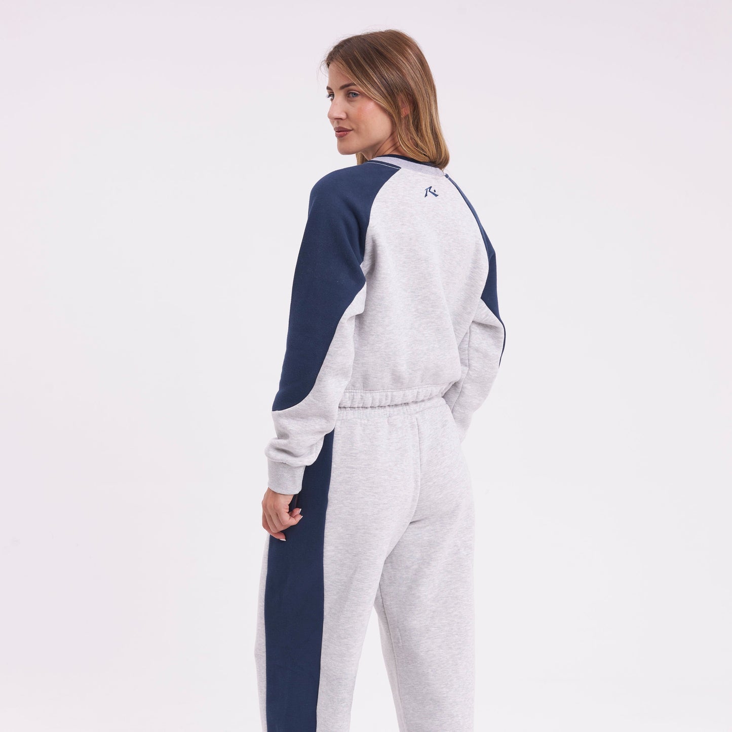 Buzo Rusty Harvest Cropped Crew Fleece Ld Grey Marle