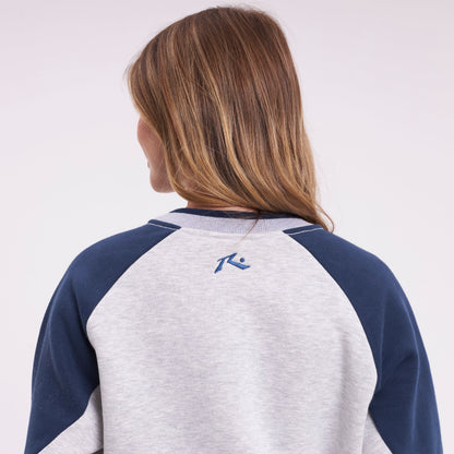 Buzo Rusty Harvest Cropped Crew Fleece Ld Grey Marle