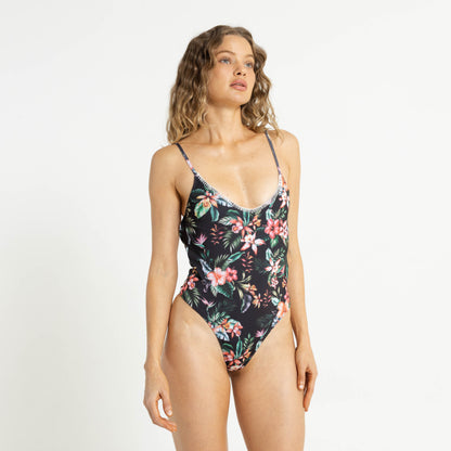 Bikini Rusty Heidi Floral Tie One Piece Ld Black