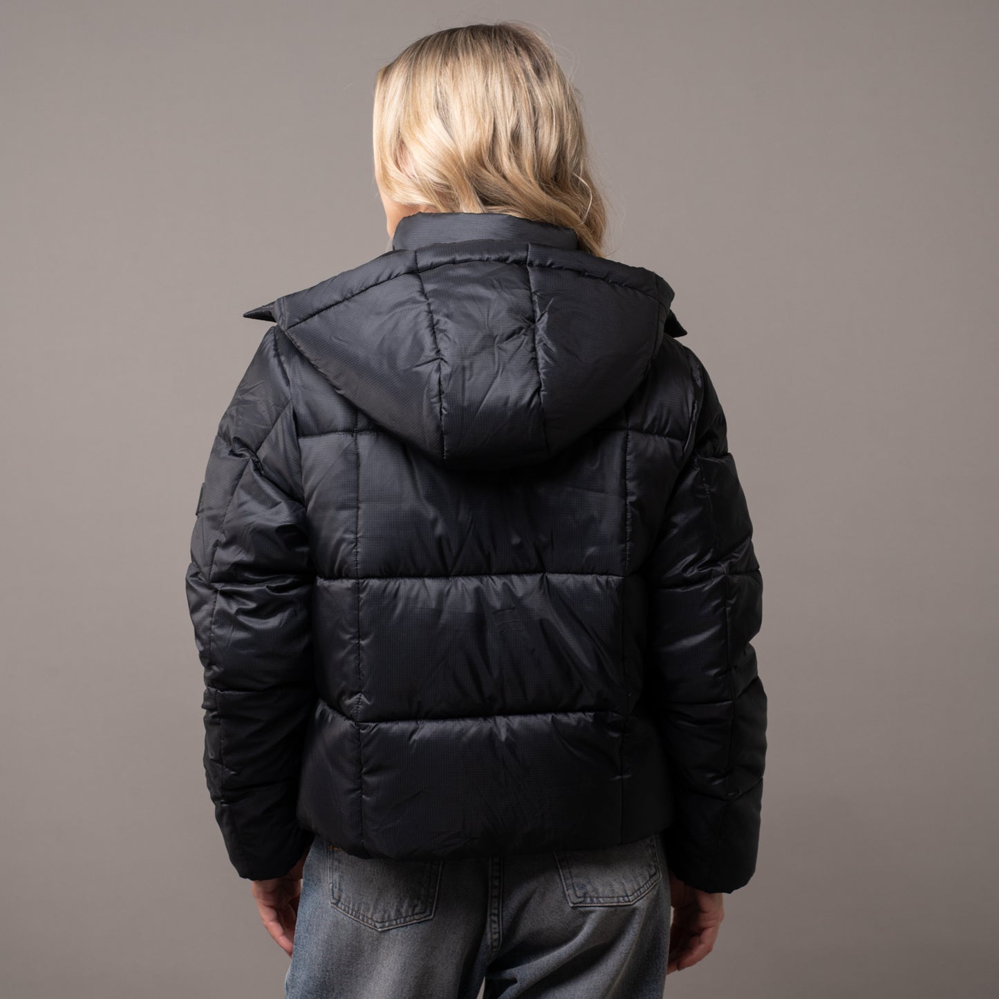 Campera Abrigo Rusty Hideout Puffer Coat Ld Black