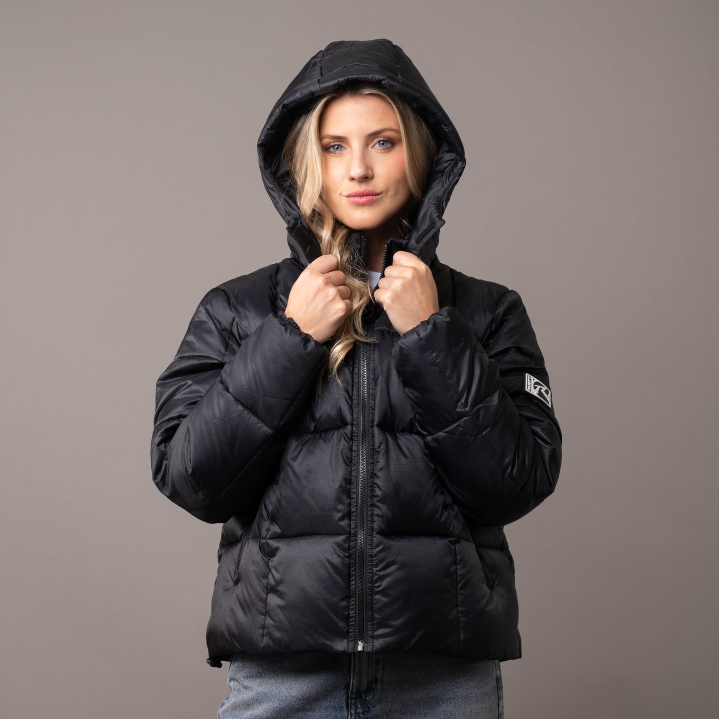 Campera Abrigo Rusty Hideout Puffer Coat Ld Black