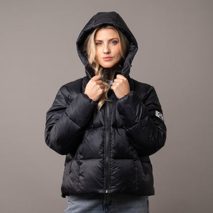 Campera Abrigo Rusty Hideout Puffer Coat Ld Black