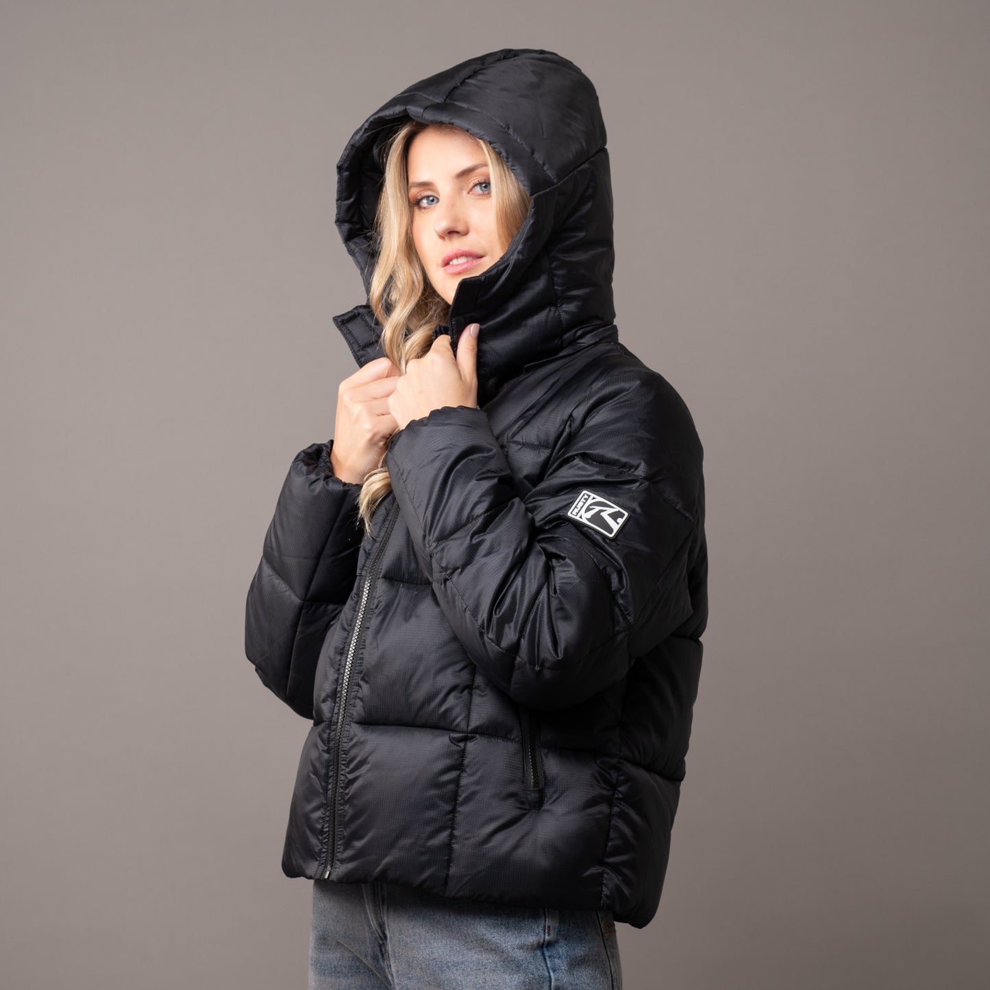 Campera Abrigo Rusty Hideout Puffer Coat Ld Black
