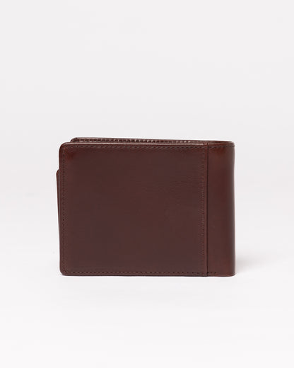 Billetera Rusty High River 2 Leather Wallet Dark Tan
