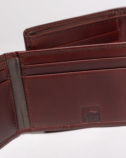 Billetera Rusty High River 2 Leather Wallet Dark Tan