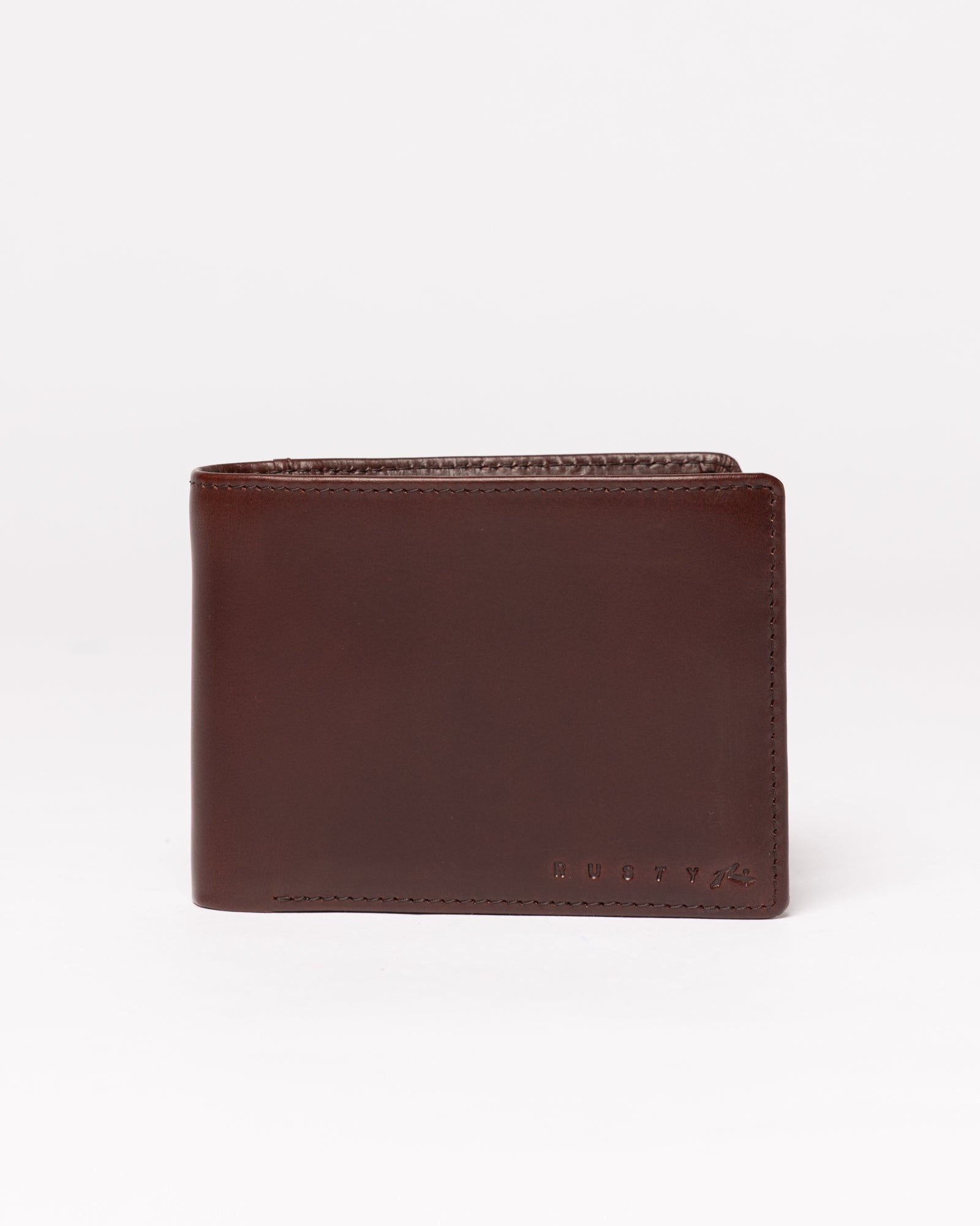 Billetera Rusty High River 2 Leather Wallet Dark Tan