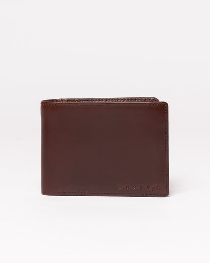 Billetera Rusty High River 2 Leather Wallet Dark Tan