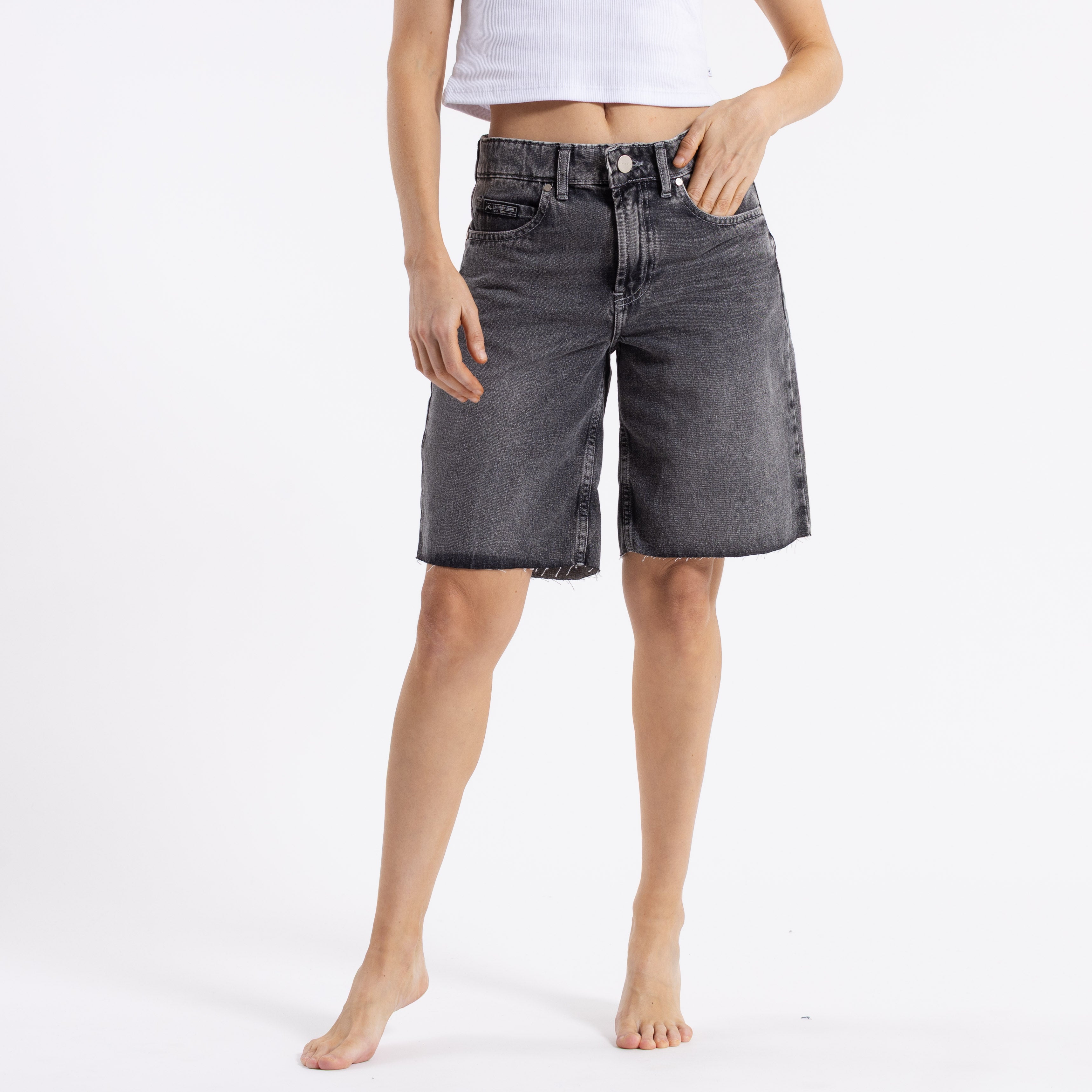 Bermuda Rusty Hilton Denim Jort Ld Stone Black
