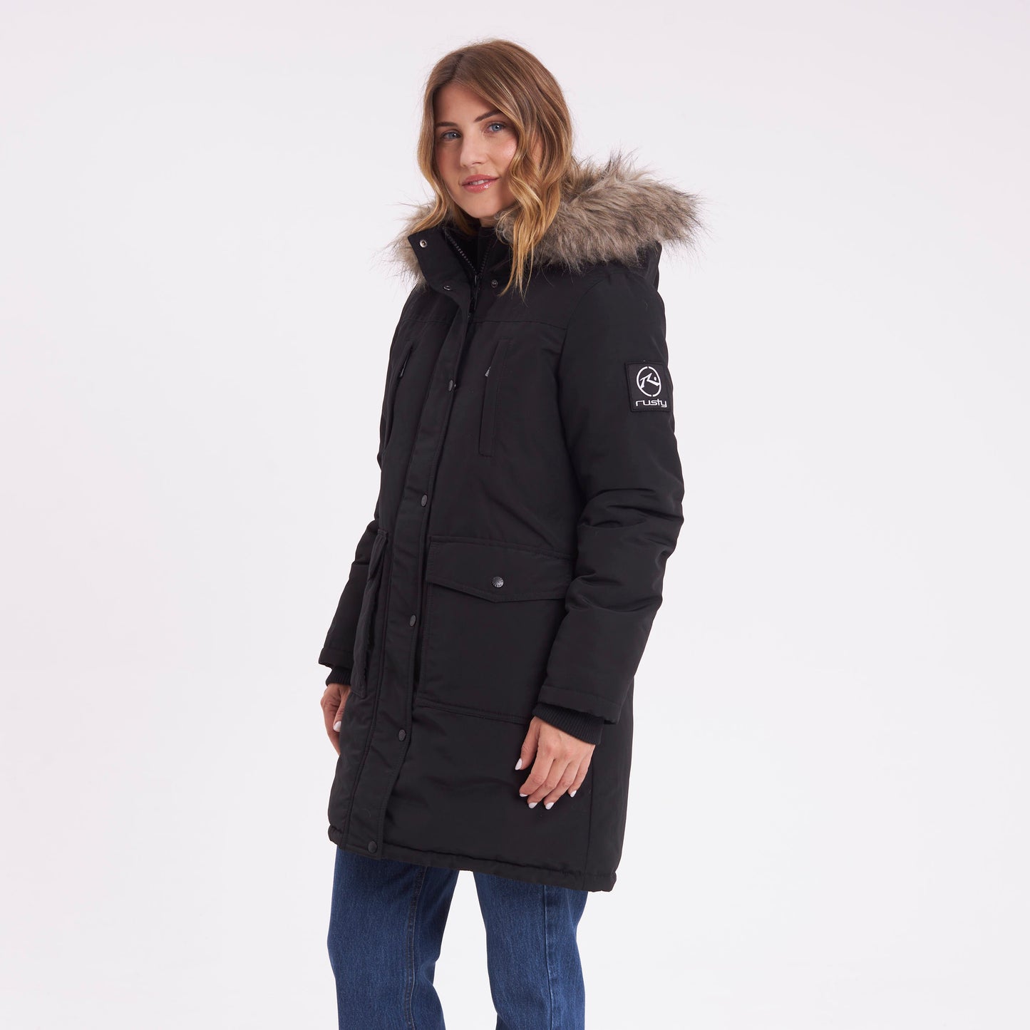 Campera Abrigo Rusty Himalaya Puffer Parka Ld Black