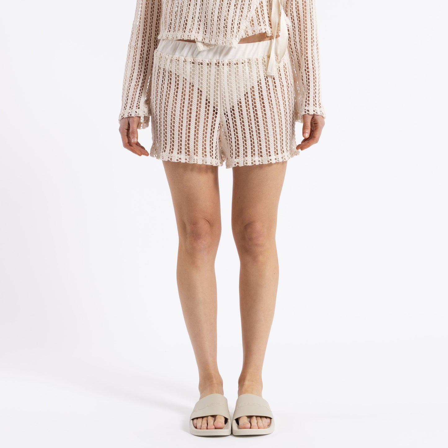 Short Sport Rusty I Kissed A Pearl Lace Booty Short Ld Ecru