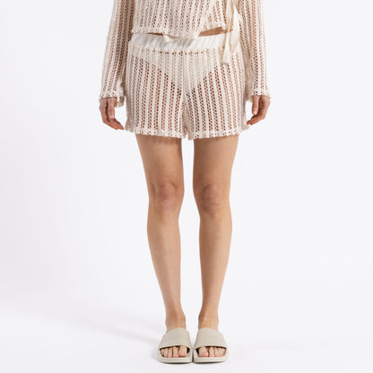 Short Sport Rusty I Kissed A Pearl Lace Booty Short Ld Ecru